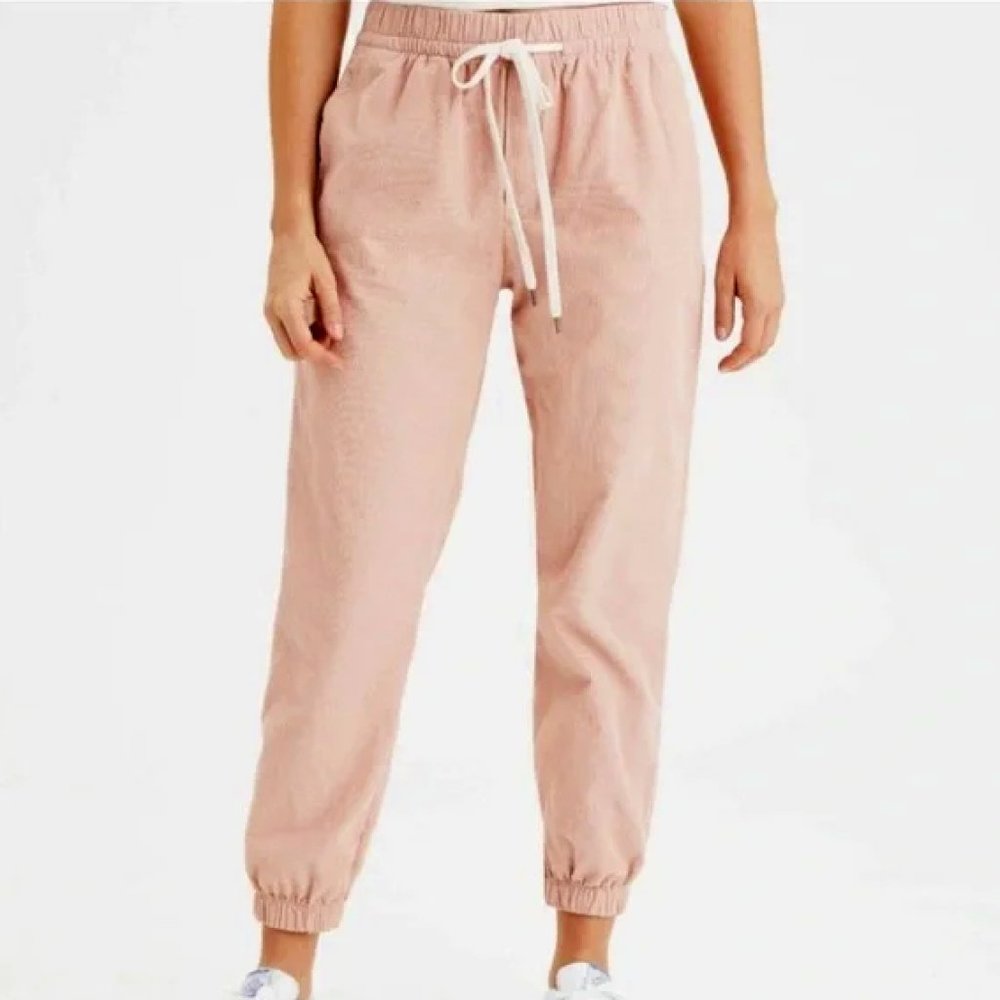 COPY - American Eagle Outfitters blush pink corduroy joggers